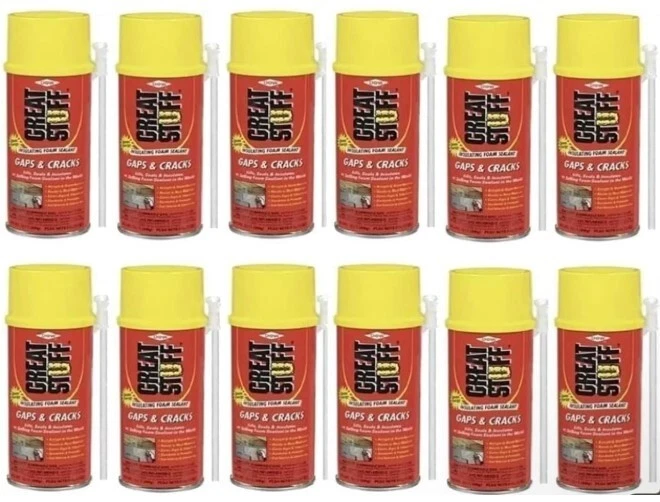 Dow Great Stuff Gaps & Cracks Expanding Foam Sealant Insulation 12oz ( 12 pack )