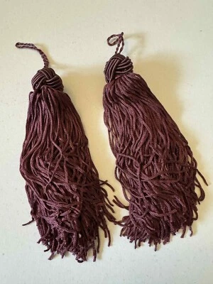 Borla campana roja borla flecos vintage nuevo por Conso juego de 2 Foto 1 de 3