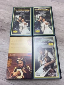 opera karl bohm Rigoletto Verdi Pavarotti Gruberova Wiener di figaro VHS lot - Imagen 1 de 10