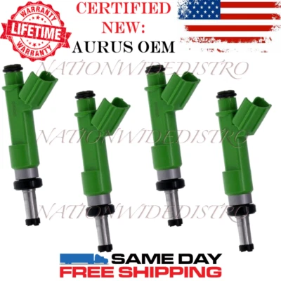 4x Novos Injetores de Combustível AURUS Fabricante de Equipamento Original para 2010-2017 Toyota Camry 2.5L L4 23250-0V010 - Imagem 1 de 4