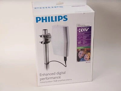 Antena de TV digital Philips SDV8622T interior y exterior 18db ganancia zona amarilla/verde Foto 1 de 4