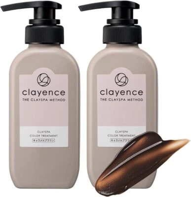 CLAYENCE Clay Spa Color Treatment Caramel Brown 235g 2 set  hair - Image 1 of 4