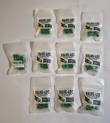 Wholesale Lot Of 10 Packs Valve-Loc Tire Valve Caps 10-Pack With Rubber O-Rings - Image 1 of 4