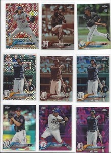 2018 TOPPS CHROME all REFRACTORS - BASE, PRISM, XFRACTOR, PINK, SEPIA - U PICK!!