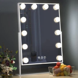 LED Dressing Table Mirror Hollywood Mirror Vanity Make Up Mirror with 12 Lights - Picture 1 of 16