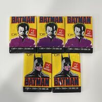 BATMAN JOKER Vintage 1989 Batman Movie Trading Card 4 Wax Pack Lot Unopened! 