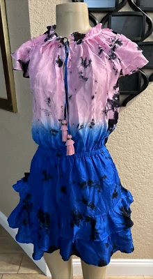 Vestido Karina Grimaldi Tye Dye Mezcla Seda XS xxp Foto 1 de 4