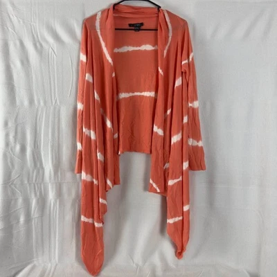 Cárdigan drapeado tejido seda talla M Etcetera suéter frente abierto rayas Foto 1 de 4