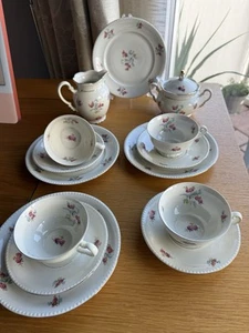 Auswahl Vintage Mitterteich Bavaria Rosa Rose Spray Tee - Bild 1 von 7