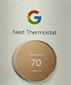 Google Nest Smart G4CVZ Programmable Wi-Fi Thermostat Sand New Fast Shipping - Picture 1 of 4