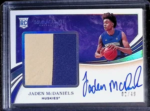Panini 2020 - Immaculate Collection, #PPA-JM, Jaden McDANIELS, RC, 2/49, automático - Imagen 1 de 2