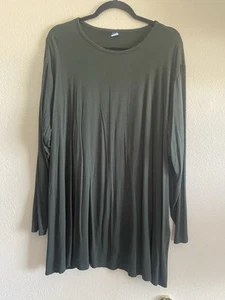 Old Navy Luxe Long Sleeve Basic Tunic Top Women's 3X Green Casual Stretch - Bild 1 von 6