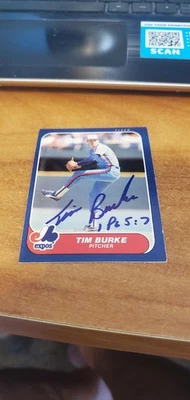 Autographed/Signed Baseball 1986 Fleer - #245 Tim Burke (RC) - Image 1 of 2