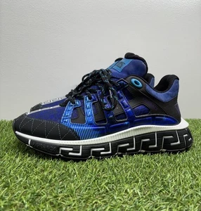 Taglia 42 (9 US) - Sneakers VERSACE Trigreca 'Nero Blu' | SUPER PULITE! - Foto 1 di 18