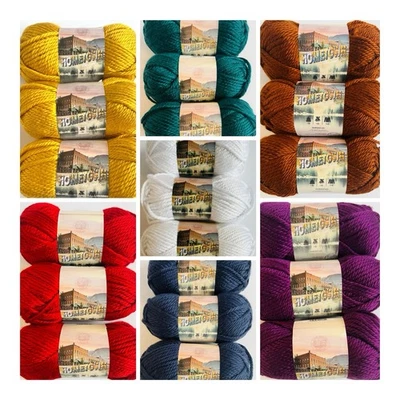 Hilo de ciudad natal marca Lion 3 piezas - 5 oz / 81 yardas / #6 súper voluminoso TÚ ELIGES EL COLOR Foto 1 de 4