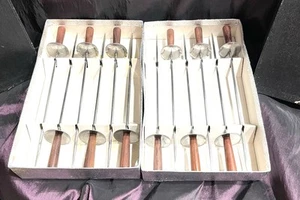 12 espadas miniatura de acero inoxidable aperitivo Japón pinchos de cóctel vintage - Imagen 1 de 8