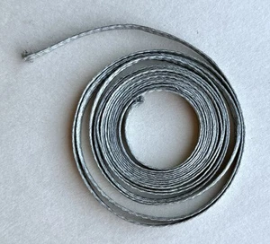 Flat Braided Tinned 1/4” Copper Wire 8.5 Feet - Photo 1/3