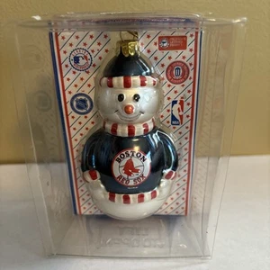 Boston Red Sox Sports Collectable Series 4” Snowman Ornament Topperscot NIP - Picture 1 of 6