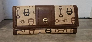 VTG Etienne Aigner Signature Logo Wallet with Change Purse - Picture 1 of 9
