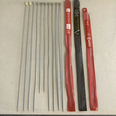 "Lote de colección de 10 agujas de tejer inglesas BERNAT-AERO 0-3 mm punto único 12-14""" Foto 1 de 4