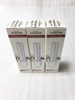 3 Pcs.- Keystone KT-LED62P-H-830-D  GX23 LED Bulb, 6 Watt, 500 Lumens,2 Pin Horz - Image 1 of 4