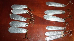 11 Angellöffel Silber Fisch Jigs Gießköder 3 1/2 Unze und 8 1 Unze - Bild 1 von 4