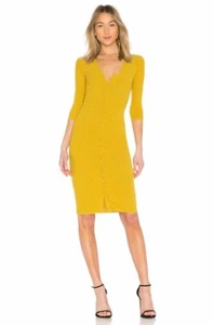 💛 TULAROSA Lurex Metallic V-Neck Button-Up Midi Sweater Dress S = 2/4 REVOLVE - Picture 1 of 5