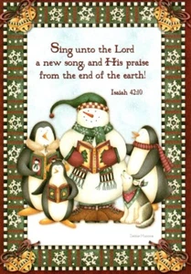 Merry Christmas Penguin Leanin' Tree Debbie Mumm Greeting Cards - Set of 3 - Picture 1 of 5