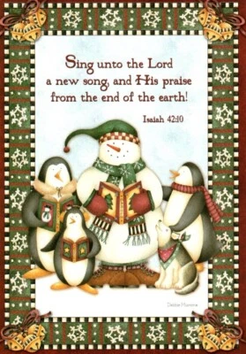 Merry Christmas Penguin Leanin' Tree Debbie Mumm Greeting Cards - Set of 3 - Image 1 of 4