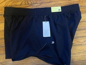 NWT Running Black Athletic Shorts Zip Pockets Women’s XL Mid Rise - Picture 1 of 7