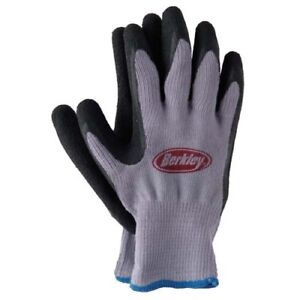 Berkley Coated Grip Fishing Gloves to Slippery Fish Blue/Grey 1318402