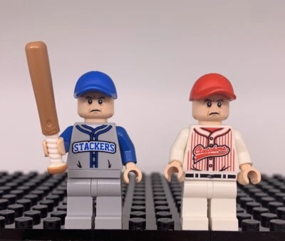 LEGO Baseball Player Minifigure Lot of 2 (100% Genuine LEGO) Collectible Series - Image 1 of 2