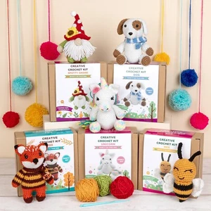 Creative Crochet Kit Dog Cat Bee Highland Coo Unicorn A Stocking Filler/Gift - Picture 1 of 60