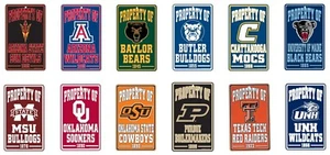 NCAA Assorted Teams Wincraft 7.25" X 12" Plastic "Property Of Sign" NEW! - Picture 1 of 13