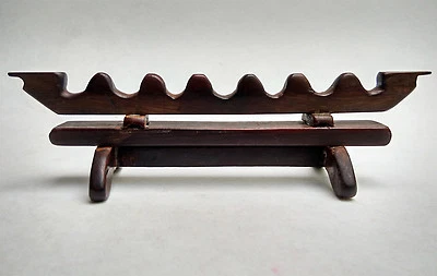 Antique Support IN Brushes Wooden Hongmu Carved Montagnes China - image 1 of 4