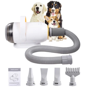 2 in 1 Dog & Cat Pet Hair Grooming Vacuum and Dryer 5 Levels Adjustable - Picture 1 of 12