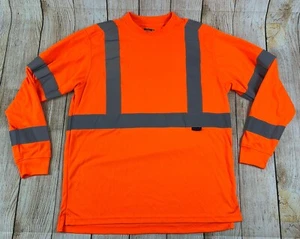 Wolverine High Visibility Safety Orange Work Shirt Longsleeve Class 3 Type R Med - Picture 1 of 8