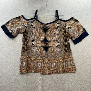 Avenue Off Shoulder Top Peasant Top In Sundaze Border Women’s Plus Size 18 NWT - Picture 1 of 12
