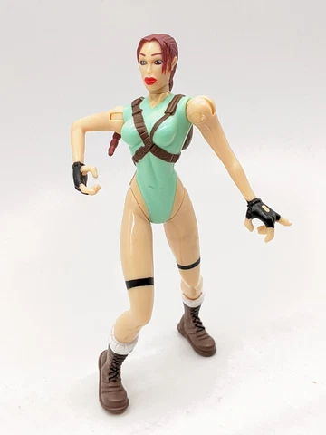 Video Game Superstars Presents Tomb Raider, Lara Croft 4.5" figure, 1997 Eidos Cover