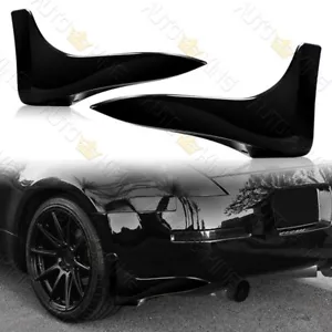 PARA 03-09 NISSAN 350Z Z33 PARACHOQUES TRASERO PINTADO NEGRO PROTECTORES DE BARRO POLIURETANO LABIO - Imagen 1 de 5