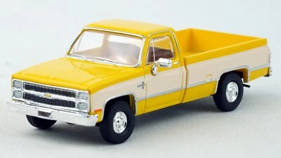 Brekina 1981 Chevrolet C20 Pickup -  Yellow/White 2 Tone 1/87 HO Scale #19655 - Image 1 of 4