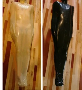 Latex sleepnack inner arm sleeve no zip neck entry latex bodysuit 0.4mm - Picture 1 of 5