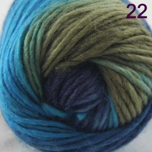 AIP Venta 1 Madeja x50g Arco Iris grueso tejido a mano hilo de lana rápida pañuelos de chal 22 - Imagen 1 de 24