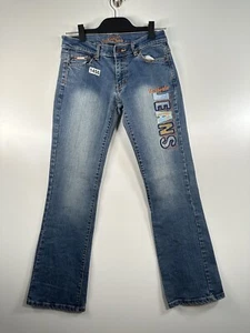 Vtg Y2K South Pole Girls Bootcut Jeans Light Wash Size 7 Embroidered Logo - Picture 1 of 11