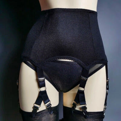 Damen Vintage Retro Strapsgürtel Strumpfhalter 6 Straps 12 Claws mit Metallclips - Bild 1 von 4