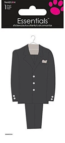 Pegatinas esenciales de esmoquin de boda 3D para novio Foto 1 de 1