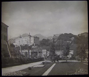 Linterna Mágica de Vidrio Diapositiva MENTONE PALACIO DE INVIERNO FECHA 1906 FOTO FRANCIA MENTON - Imagen 1 de 2