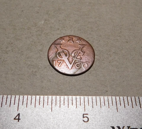 1766 VOC Dutch shipwreck coin - Spice Trade !!  #712-1766voc Cover
