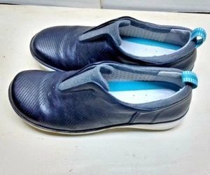 Clarks Artisan Unstructured Women Black Perforated Fabric Loafer Beach Shoes 7M  - Picture 1 of 8