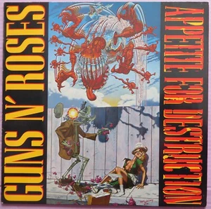 GUNS N' ROSES - APPETITE FOR DESTRUCTION - VINYL LP EUROPE 1987 EX/EX+ - Imagen 1 de 9